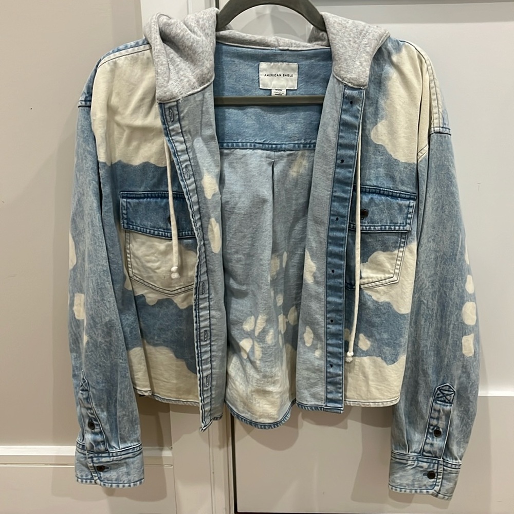 American Eagel denim hoodie